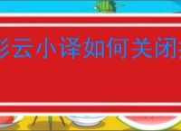 彩云小译如何关闭推送通知