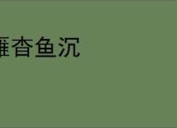 雁杳鱼沉