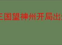 三国望神州开局出生有什么区别,三国望神州开局出生选择推荐