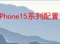 iPhone15系列配置如何