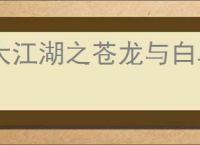 大江湖之苍龙与白鸟盗术三件套是什么,盗术三件套介绍说明