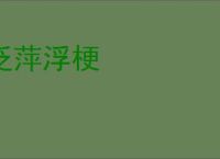 泛萍浮梗