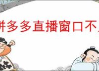 拼多多直播窗口不见了？别慌，教你轻松恢复！