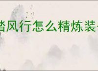 踏风行怎么精炼装备,踏风行装备精炼教程