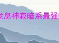龙息神寂暗系最强阵容怎么搭配,龙息神寂暗系最强阵容推荐