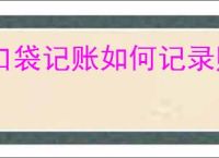 口袋记账如何记录账单