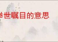 举世瞩目的意思