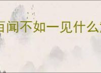 百闻不如一见什么意思