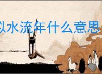似水流年什么意思