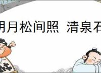 明月松间照 清泉石上流