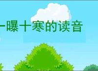 一曝十寒的读音