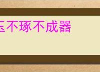 玉不琢不成器
