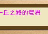 一丘之貉的意思