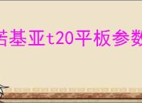 诺基亚t20平板参数是多少