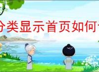 分类显示首页如何设置