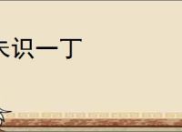 未识一丁