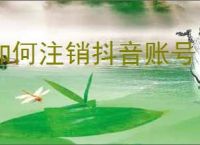 如何注销抖音账号