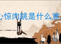 心惊肉跳是什么意思