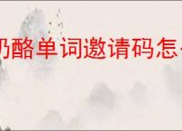 奶酪单词邀请码怎么填