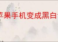 苹果手机变成黑白色如何恢复