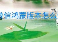 微信鸿蒙版本怎么升级