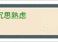 沉思熟虑