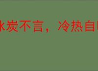 冰炭不言，冷热自明
