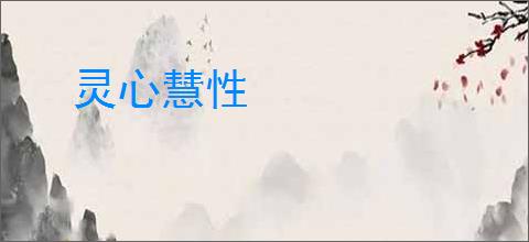 灵心慧性