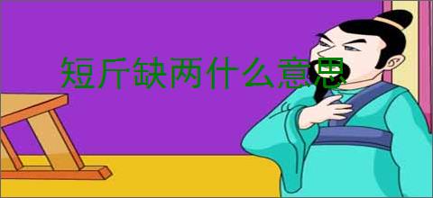 短斤缺两什么意思