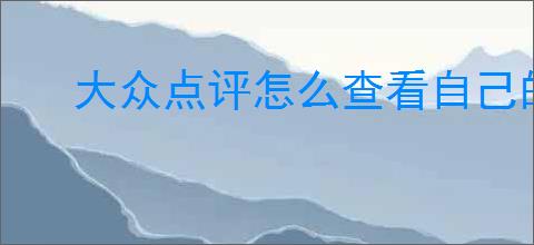 大众点评怎么查看自己的评价内容