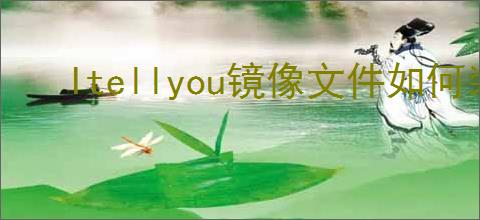 Itellyou镜像文件如何装机