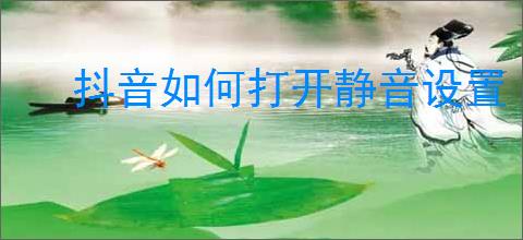 抖音如何打开静音设置