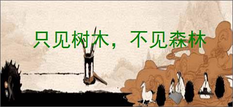 只见树木，不见森林