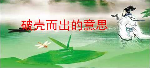 破壳而出的意思