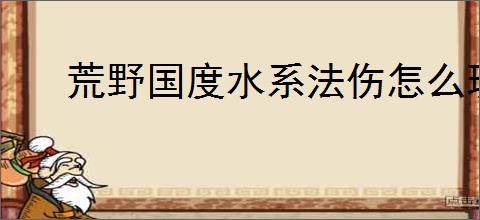 荒野国度水系法伤怎么玩,荒野国度水系法伤队搭配攻略