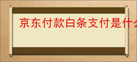 京东付款白条支付是什么？如何正确使用京东白条进行购物？