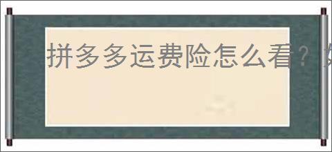 拼多多运费险怎么看？如何确认你的订单是否包含运费险？