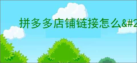 拼多多店铺链接怎么<div class=