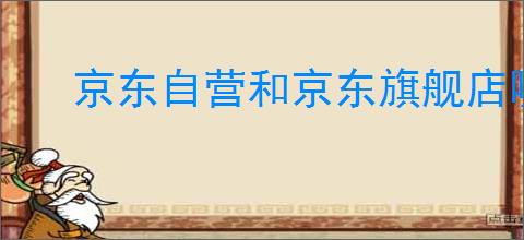 京东自营和京东旗舰店哪个好？有什么区别？