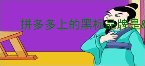 拼多多上的黑标品牌是<div class=
