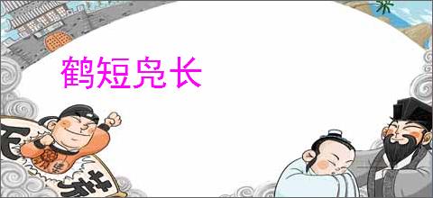 鹤短凫长