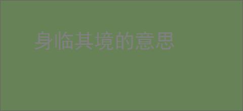 身临其境的意思