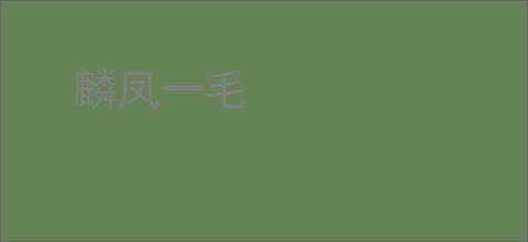 麟凤一毛
