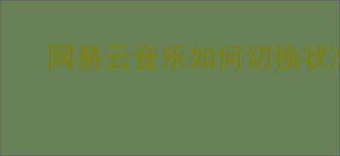 网易云音乐如何切换状态