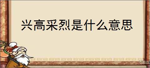 兴高采烈是什么意思