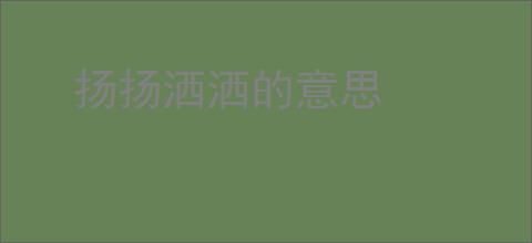扬扬洒洒的意思