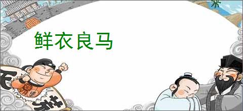 鲜衣良马