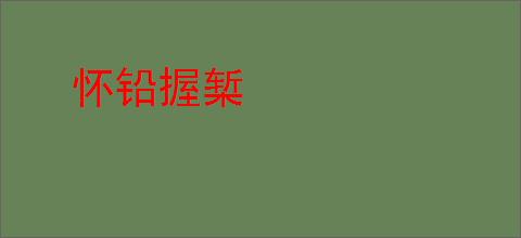 怀铅握椠