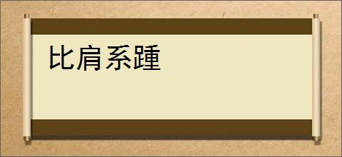 比肩系踵