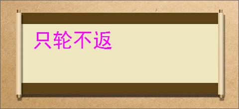 只轮不返